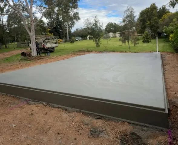 Concrete slab on a rural Scenic Rim property